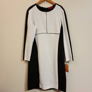 NARCISO RODRIGUEZ Design Nation Black & White Body Con Dress XL Classic NWT